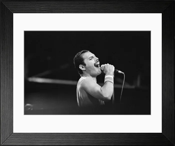 Framed Print : British Rock group Queen performing at the NEC Arena in Birmingham on the band Framed Print : British Rock group Queen performing at the NEC Arena in Birmingham on the band