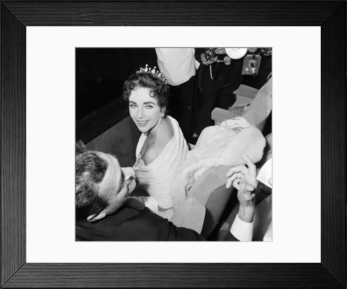 Framed Print : Elizabeth Taylor pictured on opening night of the Cannes Film Festival 1957 Framed Print : Elizabeth Taylor pictured on opening night of the Cannes Film Festival 1957