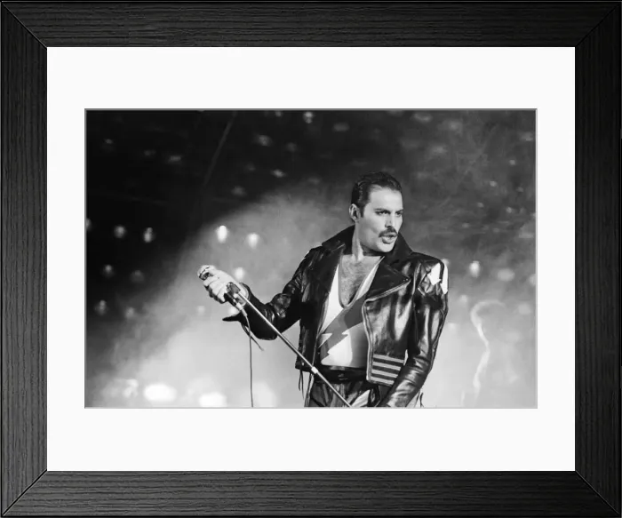 Framed Print : British Rock group Queen performing at the NEC Arena in Birmingham on the band