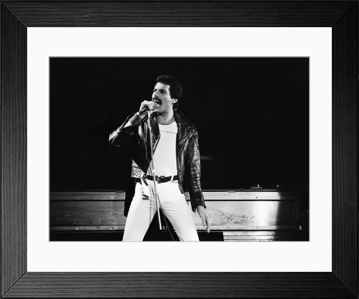 Framed Print : British Rock group Queen performing at the NEC in Birmingham Framed Print : British Rock group Queen performing at the NEC in Birmingham