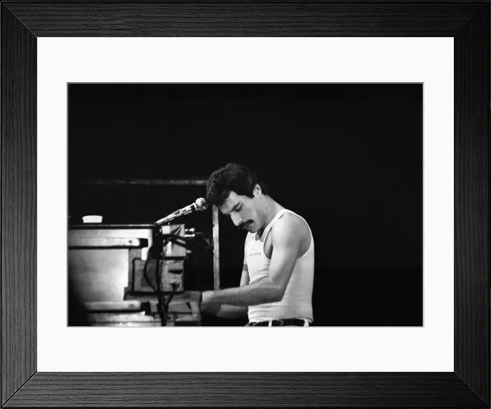 Framed Print : British Rock group Queen performing at the NEC in Birmingham Framed Print : British Rock group Queen performing at the NEC in Birmingham