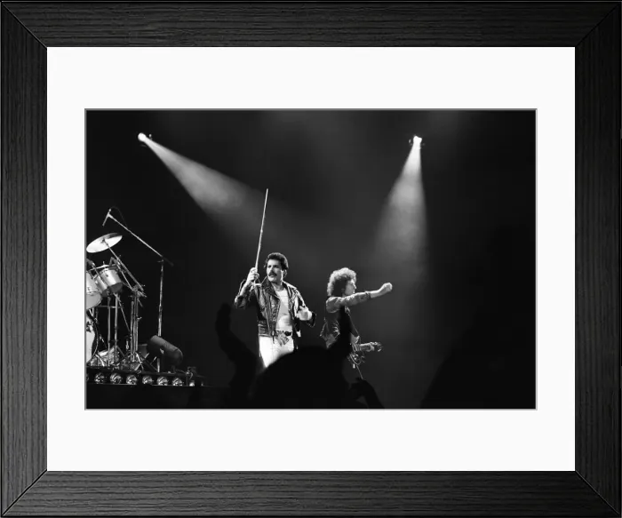 Framed Print : British Rock group Queen performing at the NEC in Birmingham Framed Print : British Rock group Queen performing at the NEC in Birmingham