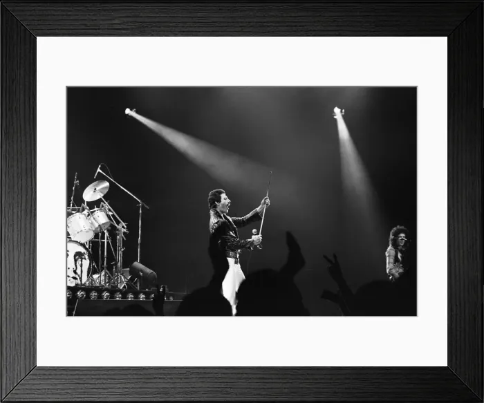 Framed Print : British Rock group Queen performing at the NEC in Birmingham Framed Print : British Rock group Queen performing at the NEC in Birmingham