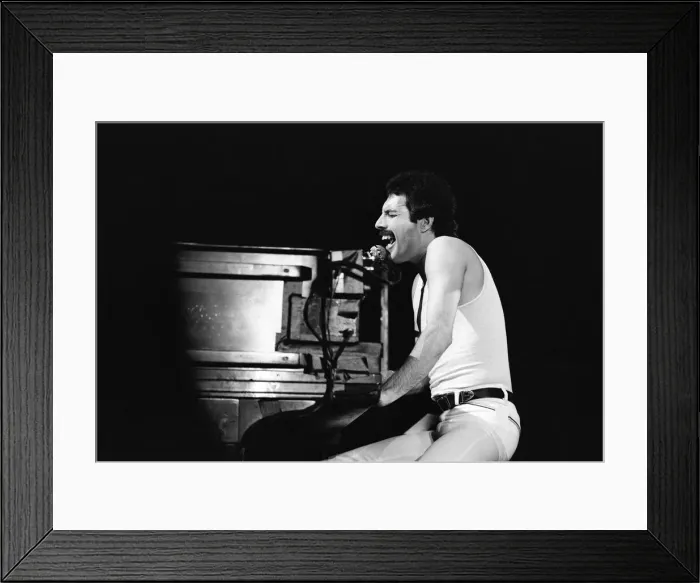Framed Print : British Rock group Queen performing at the NEC in Birmingham
