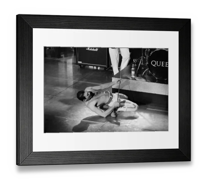 Framed Print : British Rock group Queen performing at the Golden Rose Pop festival in Montreux