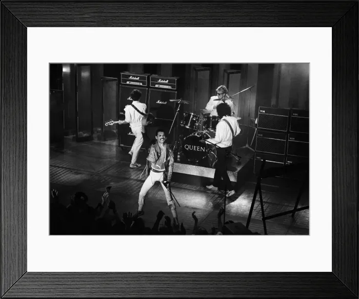 Framed Print : British Rock group Queen performing at the Golden Rose Pop festival in Montreux Framed Print : British Rock group Queen performing at the Golden Rose Pop festival in Montreux