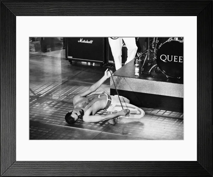 Framed Print : British Rock group Queen performing at the Golden Rose Pop festival in Montreux