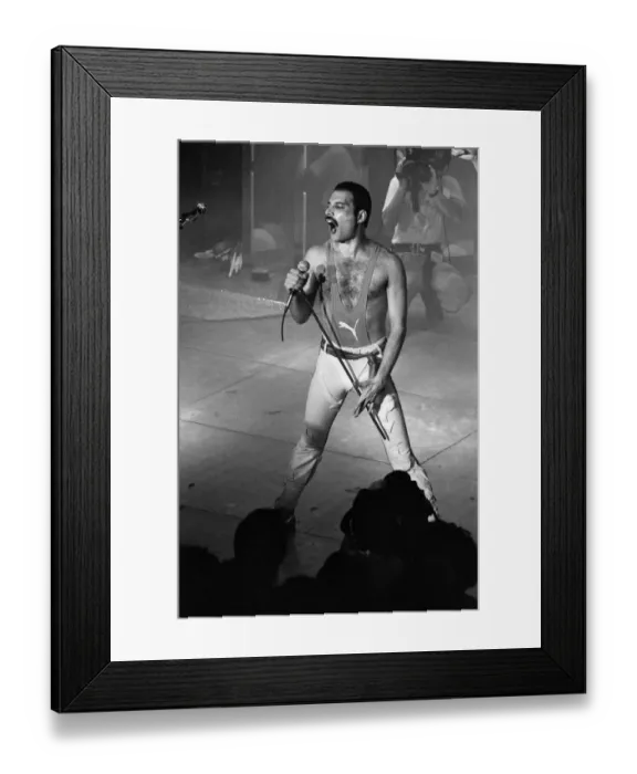 Framed Print : British Rock group Queen performing at the Golden Rose Pop festival in Montreux