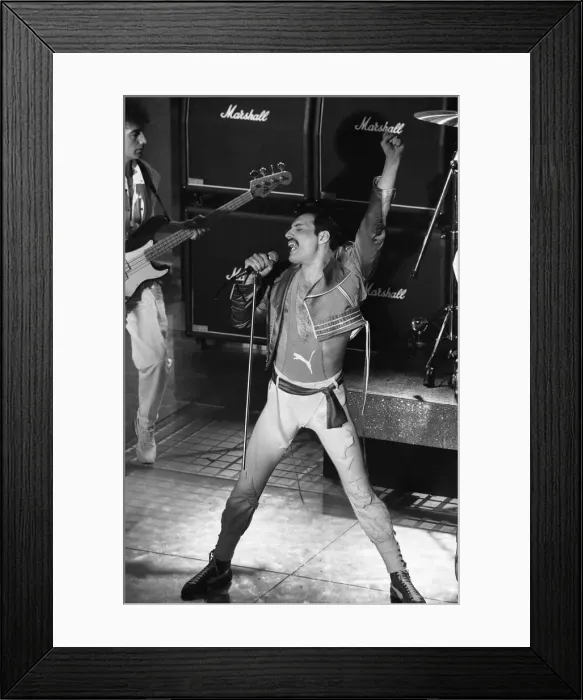 Framed Print : British Rock group Queen performing at the Golden Rose Pop festival in Montreux Framed Print : British Rock group Queen performing at the Golden Rose Pop festival in Montreux