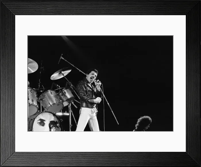 Framed Print : British Rock group Queen performing at the NEC in Birmingham Framed Print : British Rock group Queen performing at the NEC in Birmingham