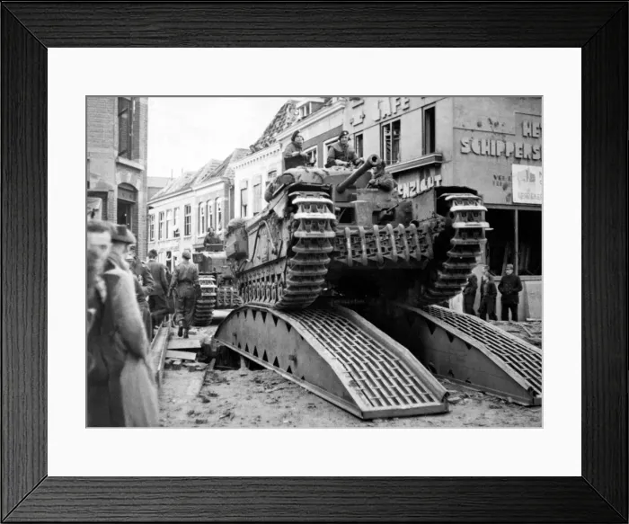 Framed Print : British Armys new self propelled bridges. It is now revealed that two new bridging Framed Print : British Armys new self propelled bridges. It is now revealed that two new bridging