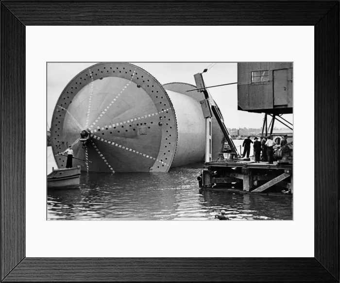 Framed Print : Operation Pluto (pipe-lines under the ocean). First pictures Framed Print : Operation Pluto (pipe-lines under the ocean). First pictures