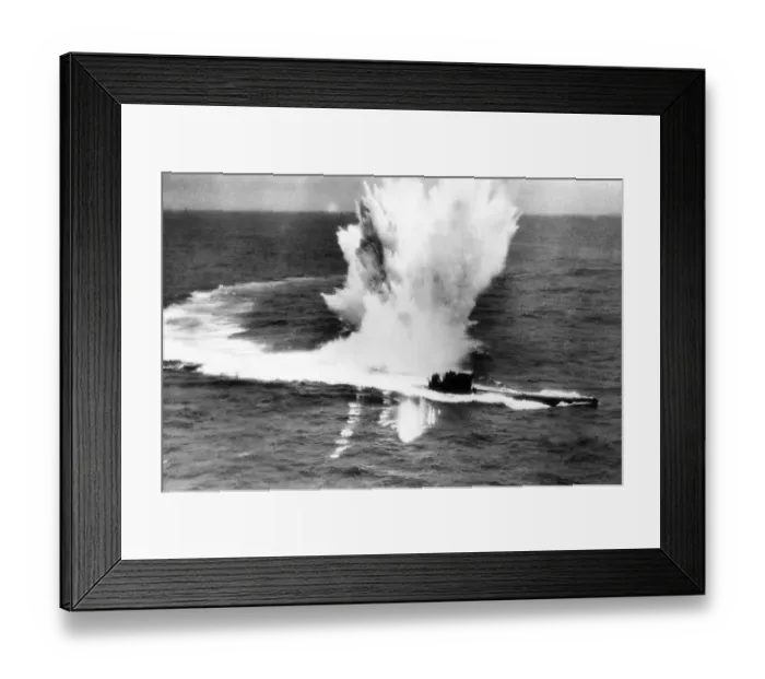 Framed Print : R. A. F Coastal Command Sunderland kills U Boat Framed Print : R. A. F Coastal Command Sunderland kills U Boat