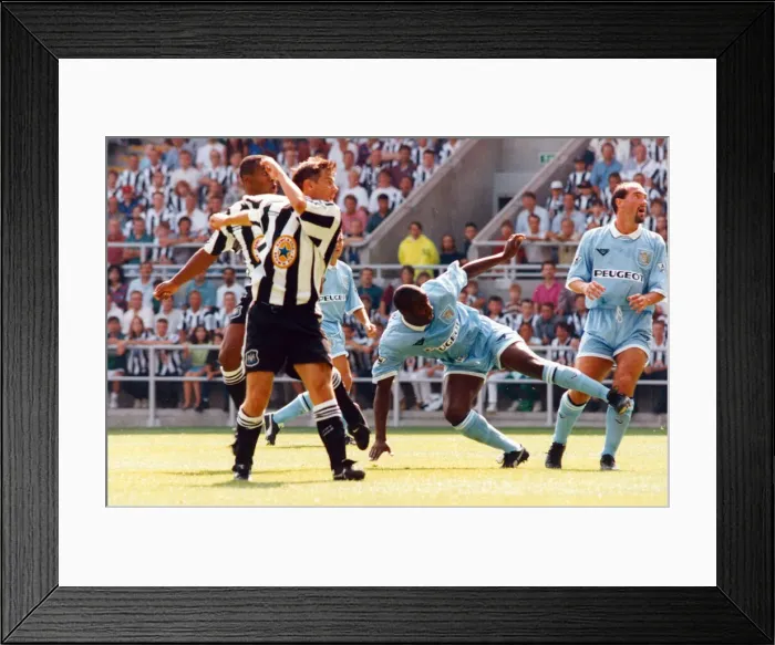 Framed Print : Newcastle 3-0 Coventry, premier league match at St James Park, Saturday 19th August 1995 Framed Print : Newcastle 3-0 Coventry, premier league match at St James Park, Saturday 19th August 1995