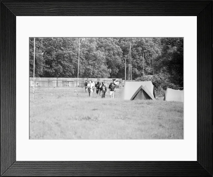Framed Print : Campsite grows as festival goers start to arrive for the 20th National Rock Festival Framed Print : Campsite grows as festival goers start to arrive for the 20th National Rock Festival