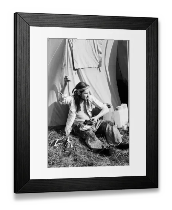 Framed Print : Campsite grows as festival goers start to arrive for the 20th National Rock Festival Framed Print : Campsite grows as festival goers start to arrive for the 20th National Rock Festival