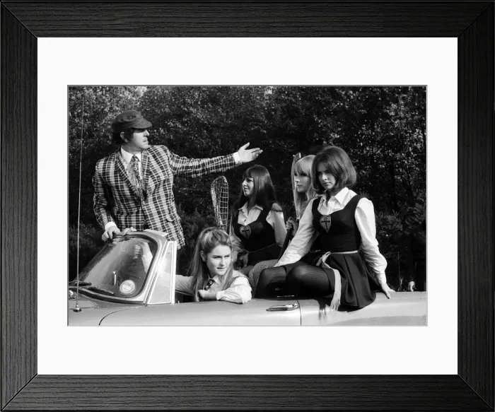 Framed Print : The filming of The Great St Trinians Train Robbery Framed Print : The filming of The Great St Trinians Train Robbery