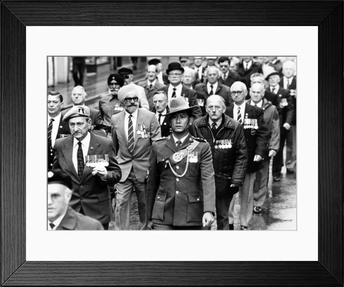 Framed Print : Some of the veterans at the VJ Day 40th Anniversary Parade in Coventry Framed Print : Some of the veterans at the VJ Day 40th Anniversary Parade in Coventry