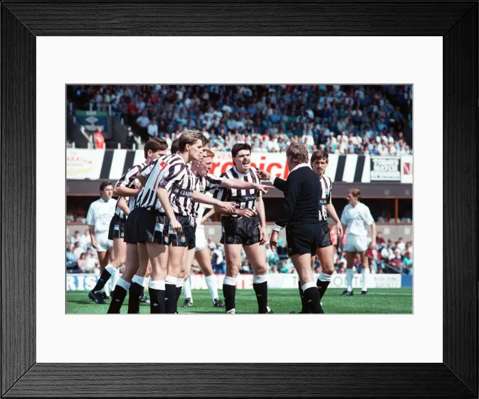 Framed Print : Newcastle United 5 -2 Leeds United, Second Division match held at St James Park Framed Print : Newcastle United 5 -2 Leeds United, Second Division match held at St James Park