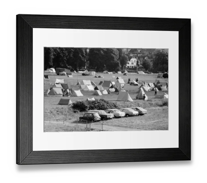 Framed Print : Campsite grows as festival goers start to arrive for the 20th National Rock Festival