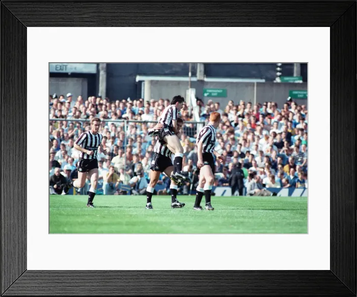 Framed Print : Newcastle United 5 -2 Leeds United, Second Division match held at St James Park Framed Print : Newcastle United 5 -2 Leeds United, Second Division match held at St James Park