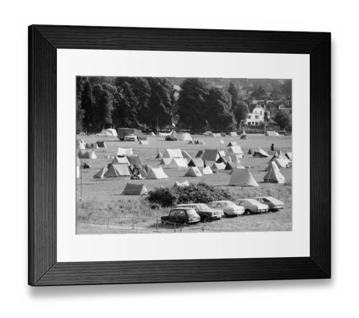 Framed Print : Campsite grows as festival goers start to arrive for the 20th National Rock Festival