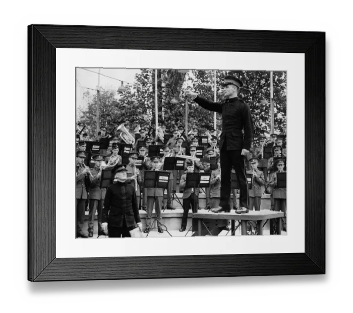 Framed Print : Kneller Hall Band, performing concert in grounds of the Royal Military School of Music Framed Print : Kneller Hall Band, performing concert in grounds of the Royal Military School of Music
