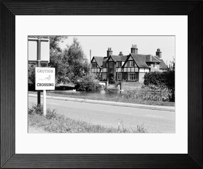 Framed Print : Village of Sherfield on Loddon, North Hampshire, August 1980 Framed Print : Village of Sherfield on Loddon, North Hampshire, August 1980