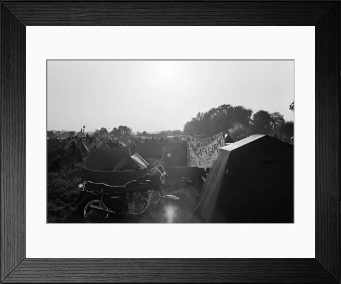 Framed Print : Festival goers at the 20th National Rock Festival, taking place 22nd to 24th August Framed Print : Festival goers at the 20th National Rock Festival, taking place 22nd to 24th August