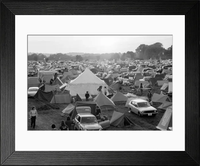 Framed Print : Festival goers at the 20th National Rock Festival, taking place 22nd to 24th August Framed Print : Festival goers at the 20th National Rock Festival, taking place 22nd to 24th August