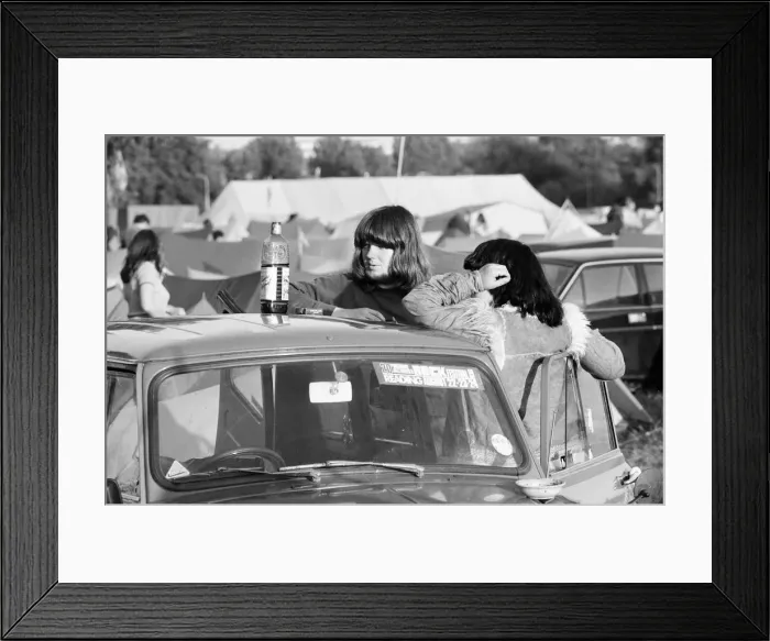 Framed Print : Festival goers at the 20th National Rock Festival, taking place 22nd to 24th August Framed Print : Festival goers at the 20th National Rock Festival, taking place 22nd to 24th August