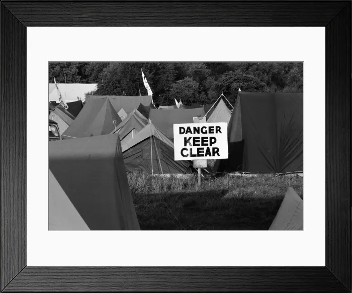 Framed Print : Festival goers at the 20th National Rock Festival, taking place 22nd to 24th August