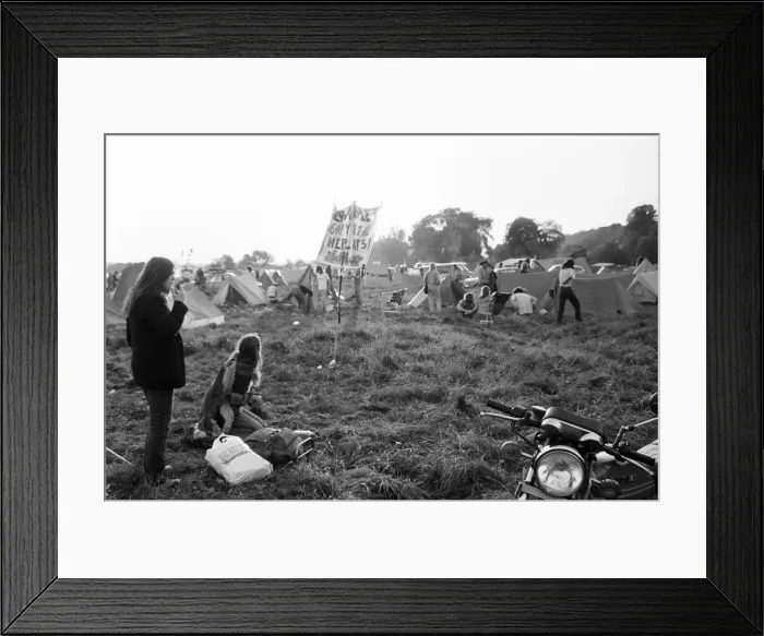 Framed Print : Festival goers at the 20th National Rock Festival, taking place 22nd to 24th August