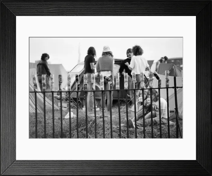 Framed Print : Festival goers at the 20th National Rock Festival, taking place 22nd to 24th August Framed Print : Festival goers at the 20th National Rock Festival, taking place 22nd to 24th August