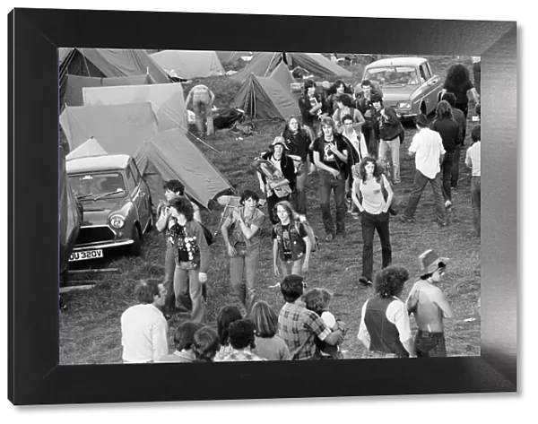 Festival goers at the 20th National Rock Festival, taking place 22nd to 24th August