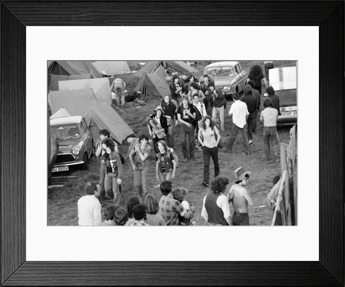 Framed Print : Festival goers at the 20th National Rock Festival, taking place 22nd to 24th August Framed Print : Festival goers at the 20th National Rock Festival, taking place 22nd to 24th August