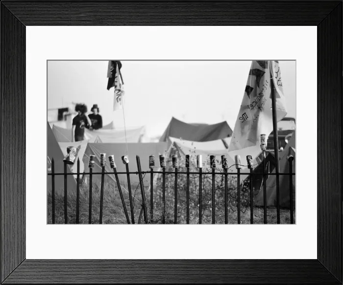 Framed Print : Festival goers at the 20th National Rock Festival, taking place 22nd to 24th August Framed Print : Festival goers at the 20th National Rock Festival, taking place 22nd to 24th August