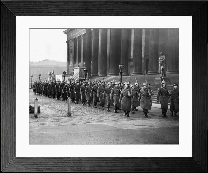Framed Print : The Merseyside contingent of the Home Guard who will represent Liverpool in London Framed Print : The Merseyside contingent of the Home Guard who will represent Liverpool in London