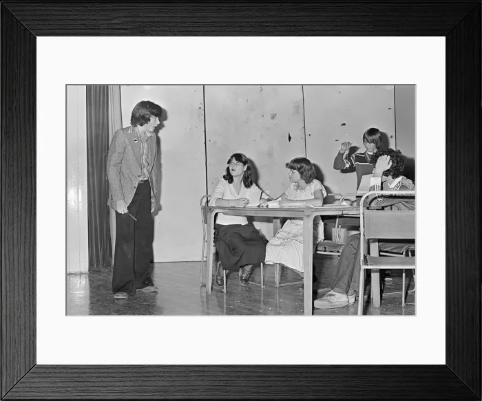 Framed Print : Redcar School, Teesside, Circa 1978. Drama Club Framed Print : Redcar School, Teesside, Circa 1978. Drama Club