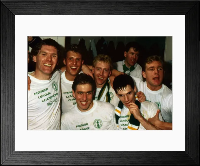 Framed Print : Celtic celebrate becoming League Champions April 1988 Framed Print : Celtic celebrate becoming League Champions April 1988