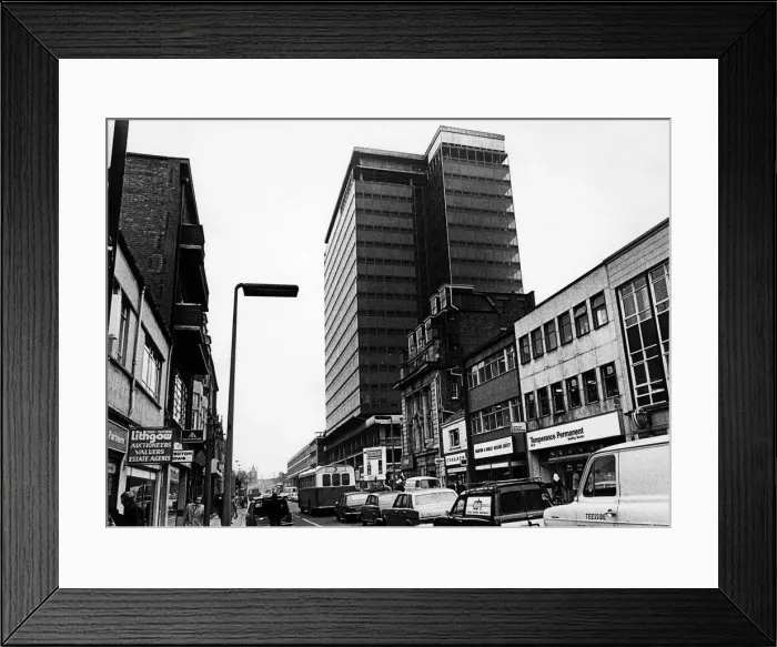 Framed Print : Corporation House, Corporation Road, Middlesbrough, 23rd March 1974