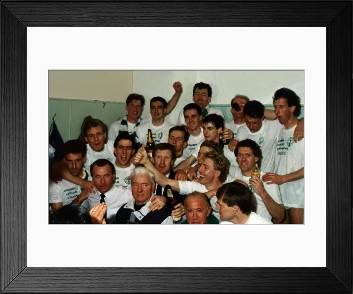Framed Print : Celtic celebrate becoming League Champions April 1988 Framed Print : Celtic celebrate becoming League Champions April 1988