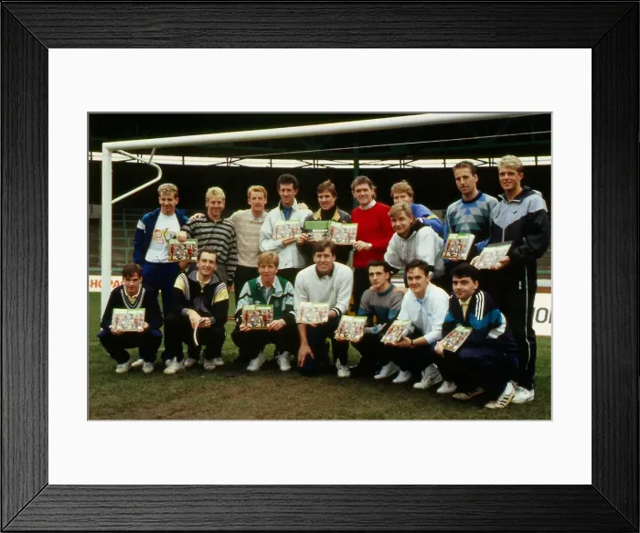 Framed Print : Celtic football team squad with book November 1988 Framed Print : Celtic football team squad with book November 1988