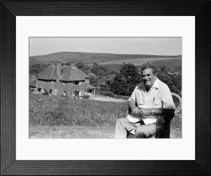 Framed Print : Denis Healey in the garden at his home in Sussex. 30th May 1985 Framed Print : Denis Healey in the garden at his home in Sussex. 30th May 1985