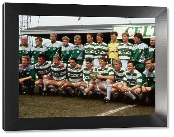 Celtic squad with Scottish Cup trophy May 1988