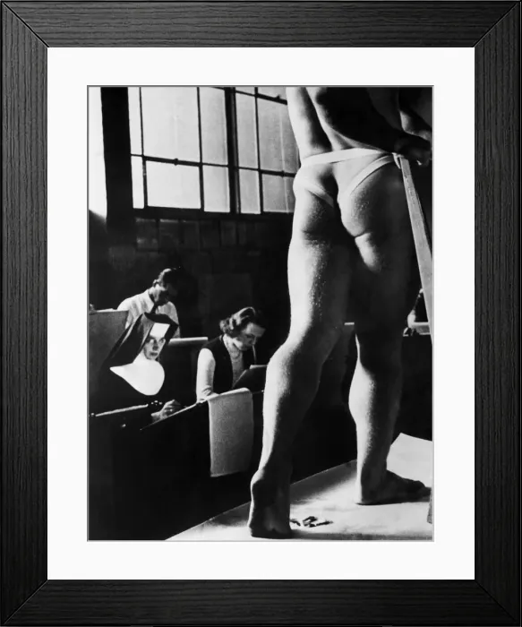 Framed Print : Nun at a life drawing class. 10th June 1938 Framed Print : Nun at a life drawing class. 10th June 1938