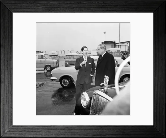 Framed Print : Prince Charles, Prince of Wales at London Heathrow Airport, 10th March 1970