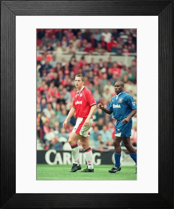 Framed Print : Chelsea 2 - 0 Middlesbrough, Premier League match held at the Cellnet Stadium Framed Print : Chelsea 2 - 0 Middlesbrough, Premier League match held at the Cellnet Stadium