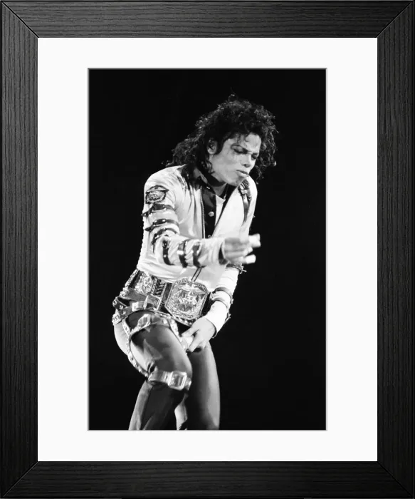Framed Print : Michael Jackson, Bad Tour 1988, concert at Aintree Racecourse, Aintree, Merseyside Framed Print : Michael Jackson, Bad Tour 1988, concert at Aintree Racecourse, Aintree, Merseyside