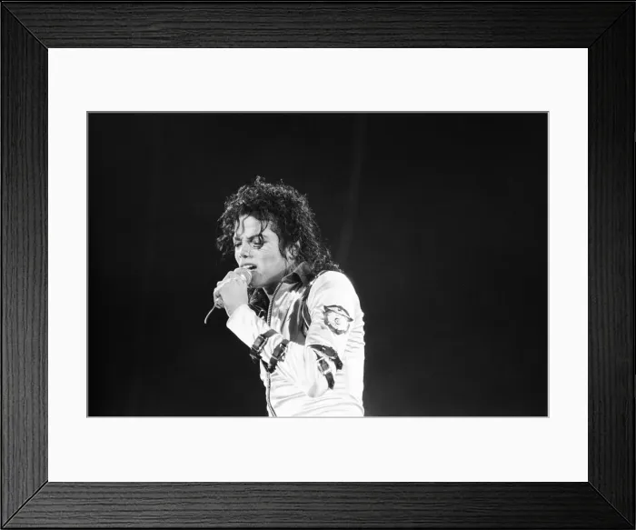 Framed Print : Michael Jackson, Bad Tour 1988, concert at Aintree Racecourse, Aintree, Merseyside Framed Print : Michael Jackson, Bad Tour 1988, concert at Aintree Racecourse, Aintree, Merseyside
